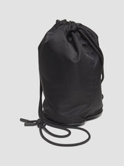 Compact Nylon Twill Drawstring backpack Fitted With Outer Independent Zipper Pocket