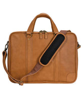 Multi-Zipper PU Laptop Bag With Abundant Internal Organizer Pockets and Dual Carrying Options