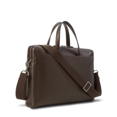 Timeless Pebbled Leather Laptop Bag Built With Multi-Pocket Storage and Luggage Sleeve