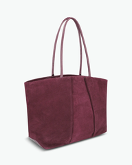 Spacious Suede Shopping Bag Equipped With Laptop Cushioned Slot and Multi-Part Reinforced Wear-Resistant Build