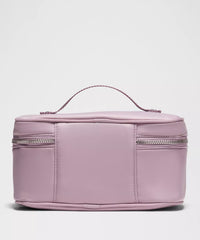 Recycled Fabric Water-Resistant Makeup bag Equipped With Carry Handle and Lid Zipper Storage Slot