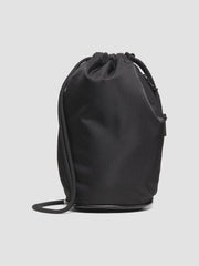 Compact Nylon Twill Drawstring backpack Fitted With Outer Independent Zipper Pocket
