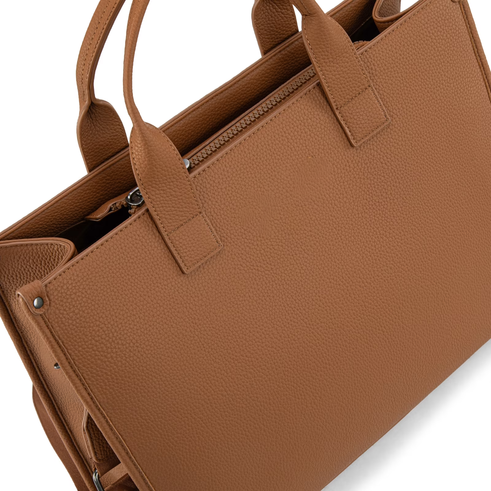 Spacious Tote-Style Laptop Bag Equipped With Attached Mini Pouch and Luggage Pass-Through Sleeve