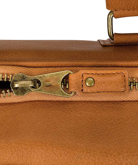 Multi-Zipper PU Laptop Bag With Abundant Internal Organizer Pockets and Dual Carrying Options