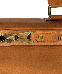 Multi-Zipper PU Laptop Bag With Abundant Internal Organizer Pockets and Dual Carrying Options