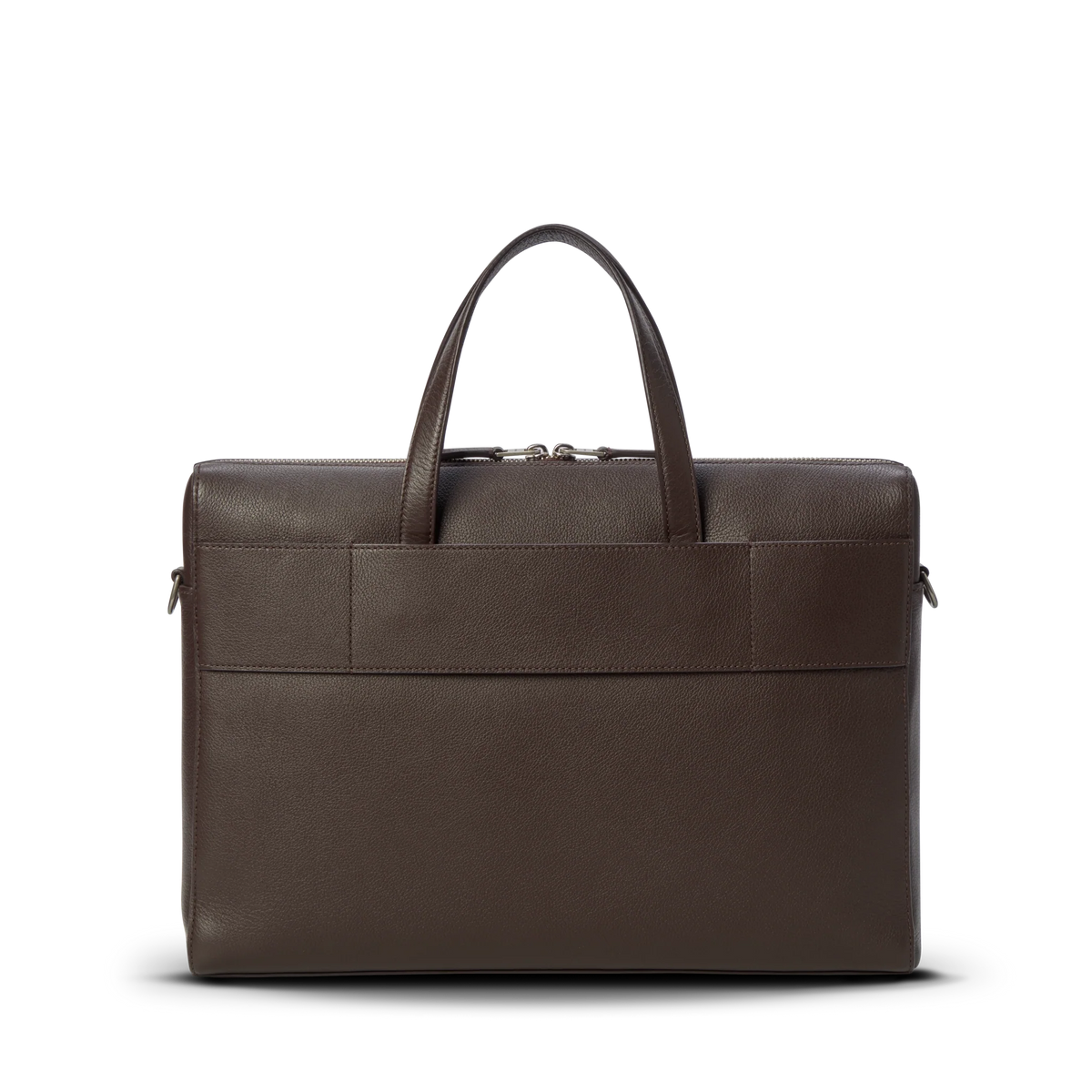 Timeless Pebbled Leather Laptop Bag Built With Multi-Pocket Storage and Luggage Sleeve