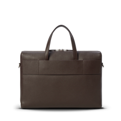 Timeless Pebbled Leather Laptop Bag Built With Multi-Pocket Storage and Luggage Sleeve