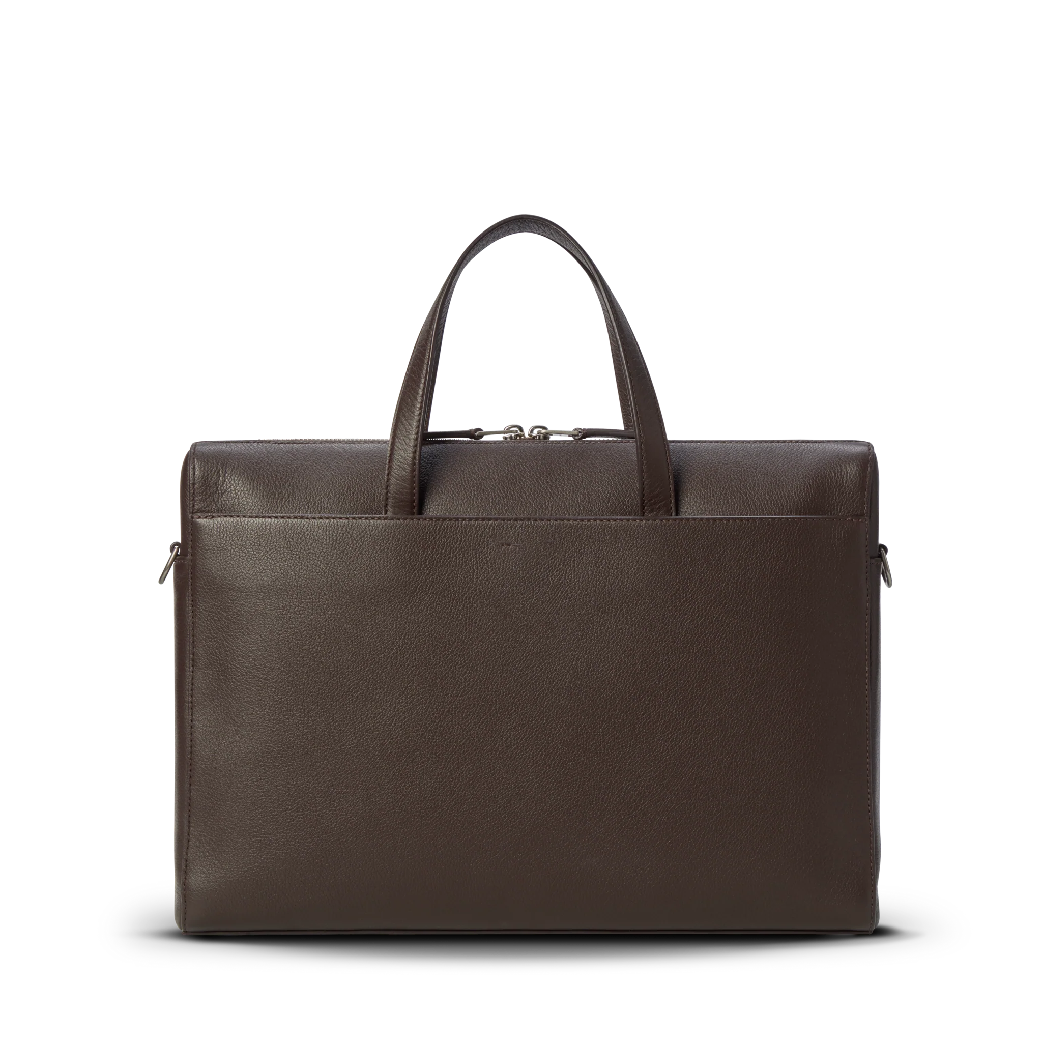 Timeless Pebbled Leather Laptop Bag Built With Multi-Pocket Storage and Luggage Sleeve