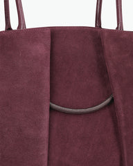 Spacious Suede Shopping Bag Equipped With Laptop Cushioned Slot and Multi-Part Reinforced Wear-Resistant Build
