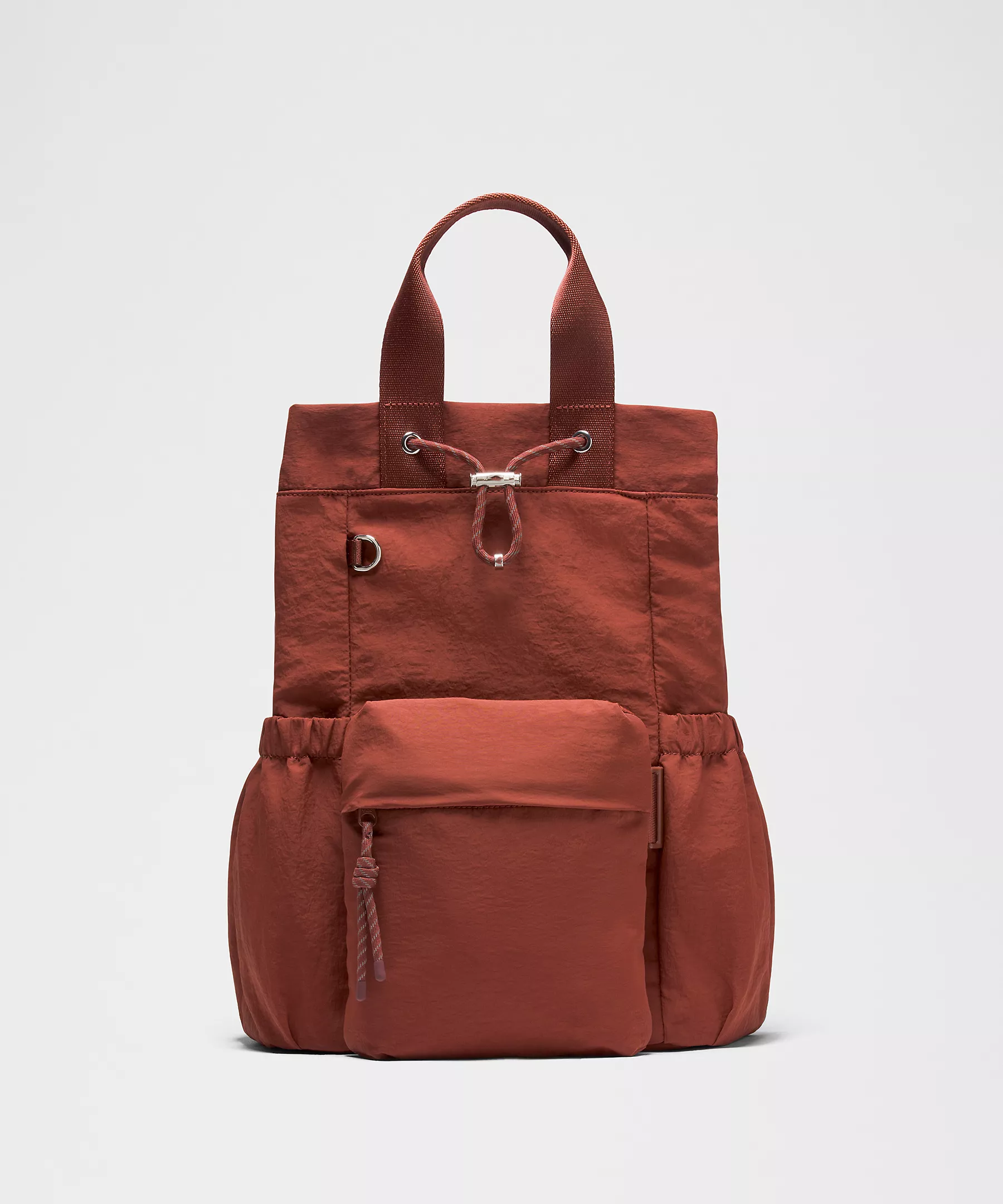 2-in-1 Convertible Drawstring backpack Equipped With Detachable Crossbody Pouch and Water Repellent Surface