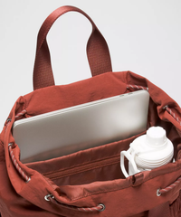 2-in-1 Convertible Drawstring backpack Equipped With Detachable Crossbody Pouch and Water Repellent Surface