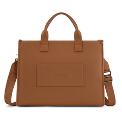 Spacious Tote-Style Laptop Bag Equipped With Attached Mini Pouch and Luggage Pass-Through Sleeve